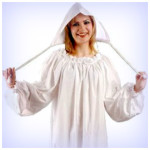 Long White Peasant Medieval and Renaissance Lady Undergarments - DeluxeAdultCostumes.com