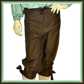 Brown Medieval Knickers Adult Costume Pants One Size 