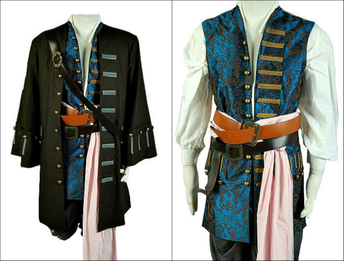 Pirates of the Caribbean 4: Jack Sparrow 8-Pc Men's Costume Set - DeluxeAdultCostumes.com