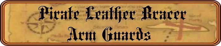Pirate Leather Bracer Armguards Banner - DeluxeAdultCostumes.com