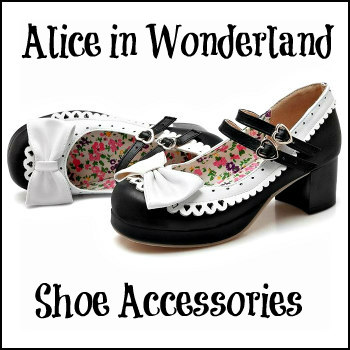 Alice in Wonderland Costume Shoe Accessories - DeluxeAdultCostumes.com