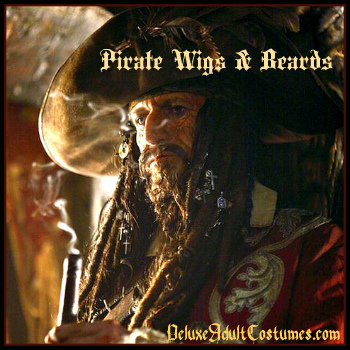 Men's Adult Pirate Wigs & Facial Hair Cosplay Costume Props