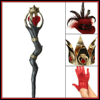 Red Queen Costume Accessories  Deluxe Theatrical Quality Adult Costumes